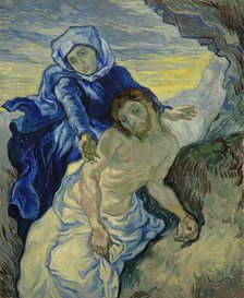 Pietà (after Delacroix) , 1889. Creator: Gogh, Vincent, van (1853-1890).