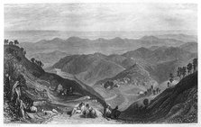 Mussoorie and the Dhoon valley, India, c1860.Artist: James B Allen