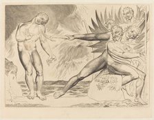 The Circle of the Corrupt Officials; the Devils Tormenting Ciampolo, 1827. Creator: William Blake.