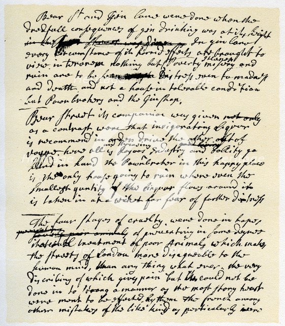 Notes by William Hogarth, c1751.Artist: William Hogarth