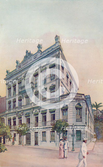 'The Administrative Offices of the Leopoldina Railway, facing Rio Bay', 1914. Artist: Unknown.