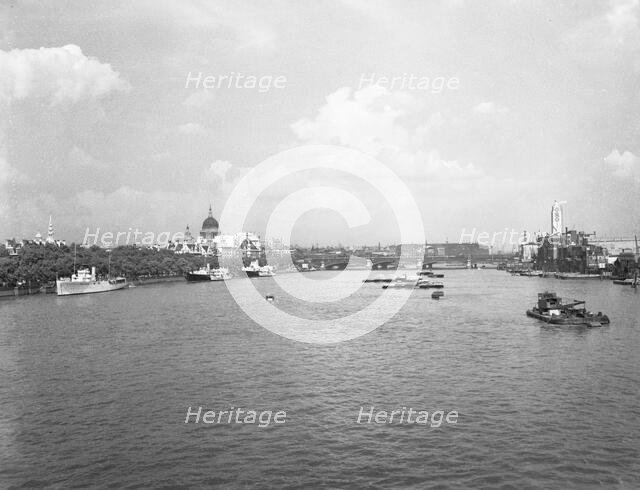 River Thames, London, c1955. Creator: Arthur Charles Kirby Ware.