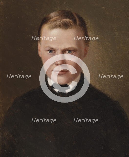 Portrait of a Young Man, 1860-1869. Creator: Ferdinand von Wright.
