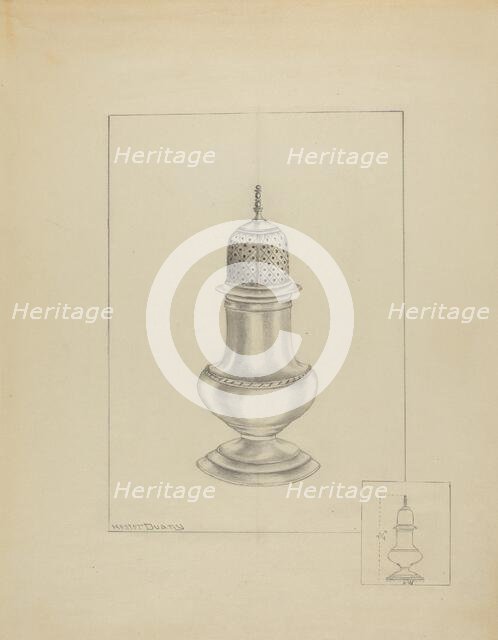 Silver Shaker, 1935/1942. Creator: Hester Duany.