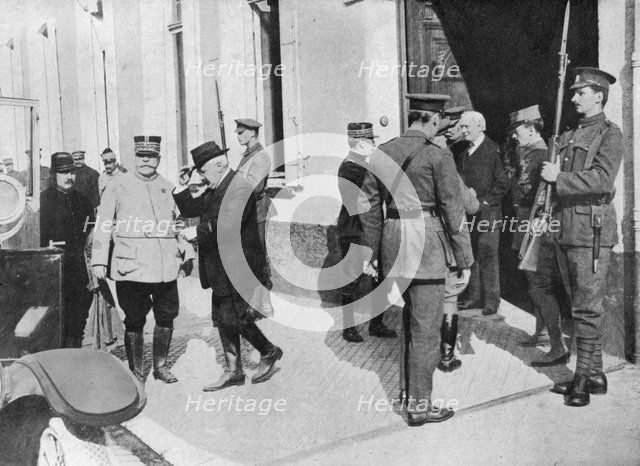 Herbert Asquith at the front, First World War, 1914-1916, (c1920). Artist: Unknown
