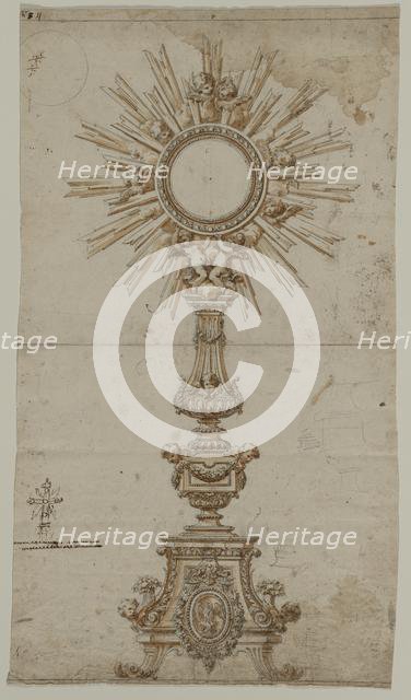 Design for a Monstrance, 1600s. Creator: Anonymous.