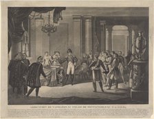 The Abdication of Napoleon at Fontainebleau, 1814. Artist: Anonymous  