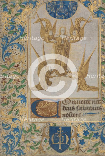 The Assumption of the Virgin; Leaf from a Book of Hours, early 1470s. Creator: Master of Morgan 366.