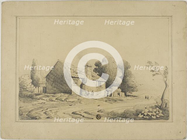 Cottage Beside Path, n.d. Creator: Unknown.