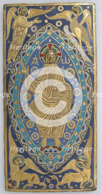 Book-Cover Plaque with Christ in Majesty, French, ca. 1200. Creator: Unknown.