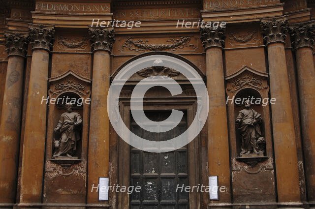 Exterior detail, Church of the Most Holy Trinity of Pilgrims, Rome, Italy, 17th century (2009). Creator: LTL.