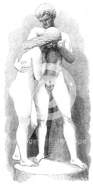 The Royal Academy Prize Sculpture: "Adam and Eve", by George Slater, 1862. Creator: Unknown.