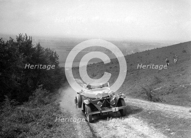 1933 Talbot 105 2970 cc competing in a Talbot CC trial. Artist: Bill Brunell.