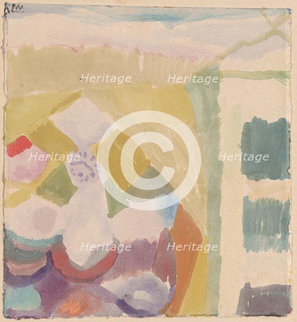 Interieur mit der Uhr (Interior with the Clock), 1913. Creator: Paul Klee.