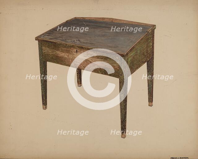Desk, c. 1939. Creator: Frank Eiseman.