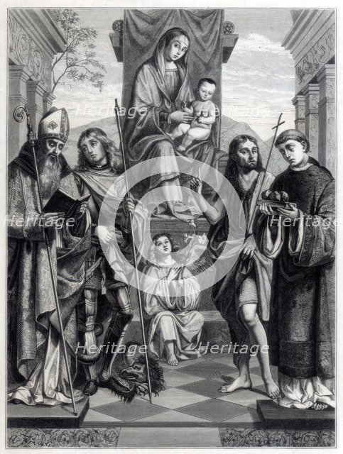 'Madonna seated on a Throne Surrounded with Saints', c1494-1517 (1870). Artist: Trichon