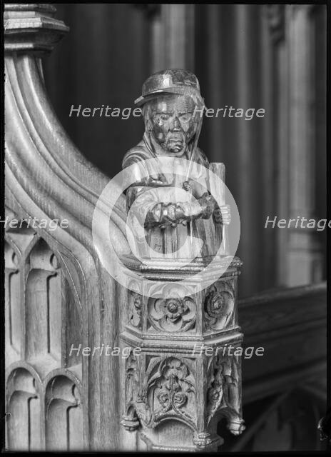 Winchester Cathedral, The Close, Winchester, Hampshire, 1947. Creator: Margaret F Harker.