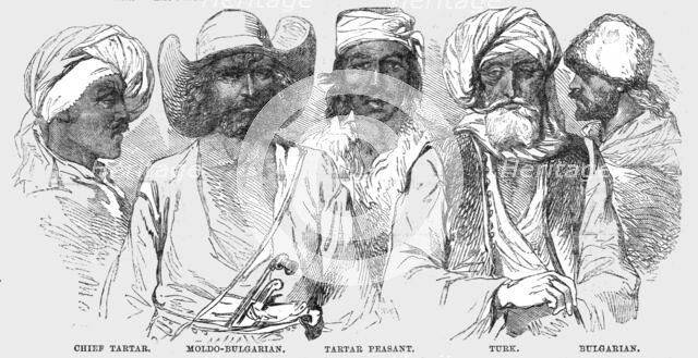 'Types of the Races on the Turkish Bank of the Danube; Daunbian Principalities 1854', 1854. Creator: Unknown.
