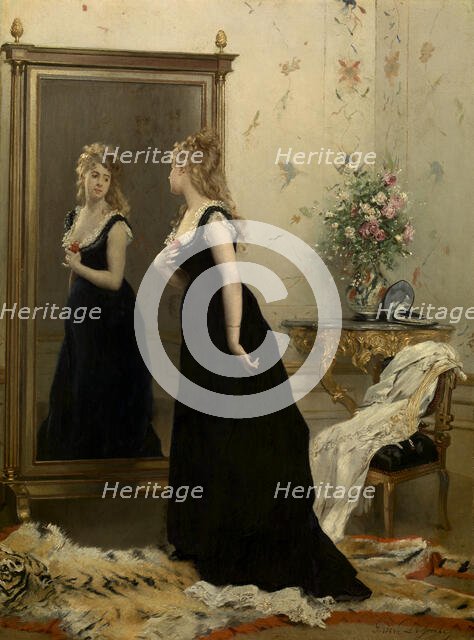 In Front of the Mirror. Creator: Gustave Leonard de Jonghe.