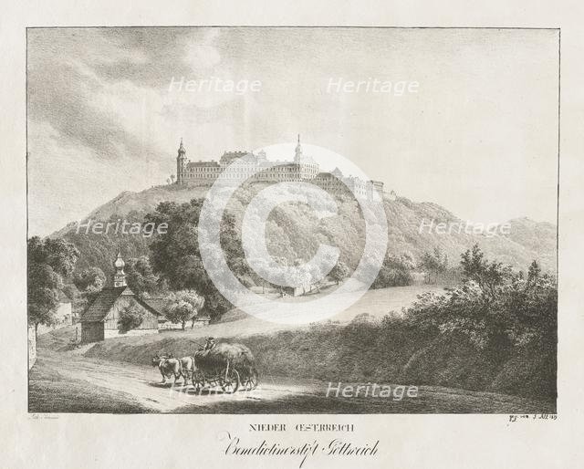 Nieder-oesterreich, Benedictinerstift Gottereich, 1819. Creator: Jakob Alt (Austrian, 1789-1872).