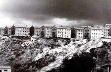 View of the '408 homes' in the neighborhood of El Polvorín of Barcelona, built to house the immig…