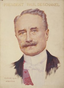 Portrait of Paul Deschanel (1855-1922), President of the Republic, 1920. Creator: Joseph Felix Bouchor.