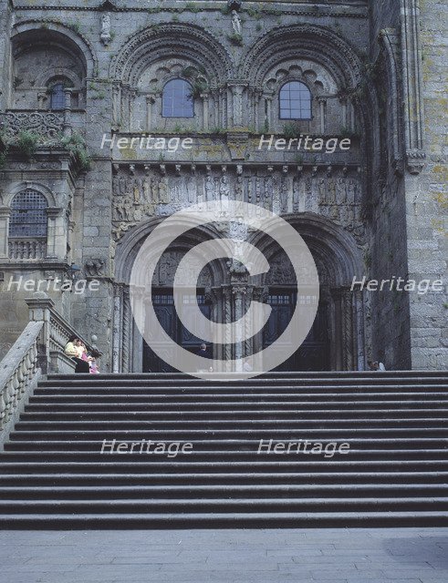Cathedral of Santiago de Compostela, the Platerías façade, dated 1103.