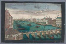 View of the Amstel between the Blauwbrug and the Hogesluis in Amsterdam, 1742-1801. Creator: Anon.