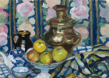 Thumbnail image of Still Life with a Samovar, 1929. Creator: Stanislaus Kamocki.