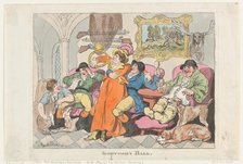 Sportsman's Hall, or Fox-Hunters Relaxing, 1812., 1812. Creator: Thomas Rowlandson.