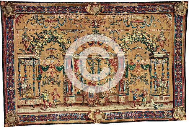 The Elephant, from The Berain Grotesques Series, France, c. 1688/1732. Creator: Manufacture Royale de Beauvais.