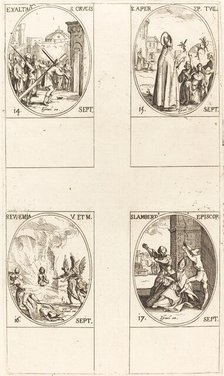 Exaltation of the Holy Cross; St. Aper; St. Euphemia; St. Lambert. Creator: Jacques Callot.