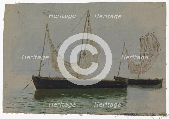 Two sailboats, exercise. Creator: Oscar Kleineh.