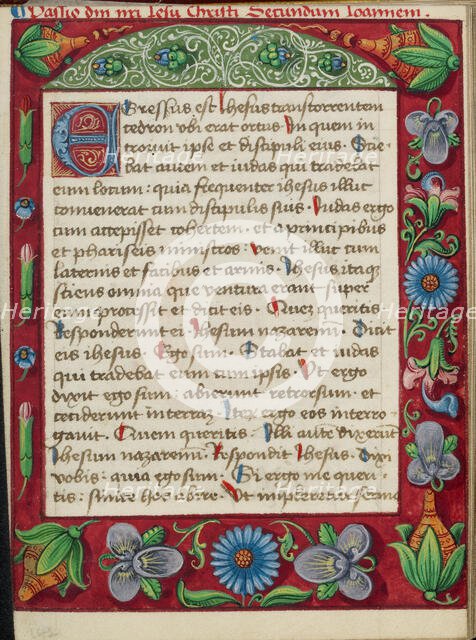 Decorated Text Page; Book of Hours, early 16th century. Creator: Unknown.