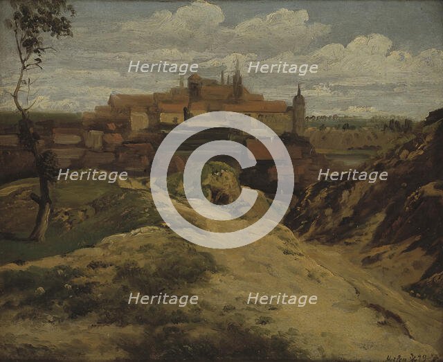 View of Meissen, 1829. Creator: Thomas Fearnley.