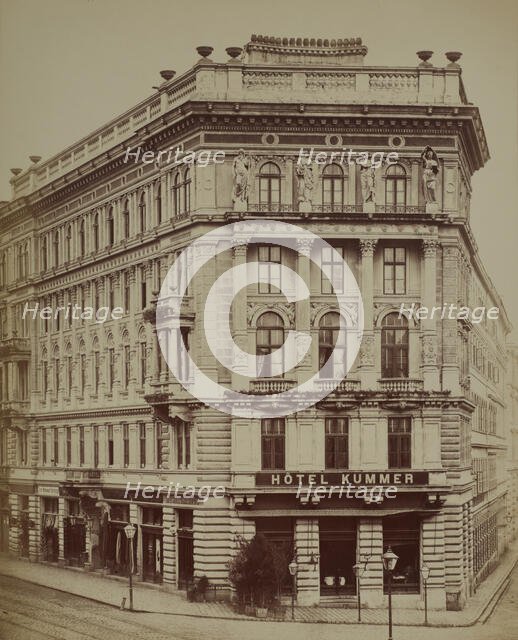 Hotel Kummer - general view, Vienna, around 1890. Creator: Ludwig Niernberger.