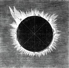 The Eclipse of the Sun on July 18 in Spain - the eclipse as seen by Mr. Thompson in..., 1860. Creator: Unknown.