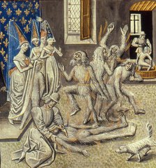 Bal des Ardents (Miniature from the Grandes Chroniques de France by Jean Froissart), 15th century. Creator: Anonymous.