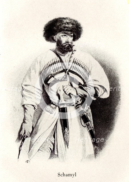Portrait of Imam Shamil (1799-1871), 19th century. Artist: Anonymous  