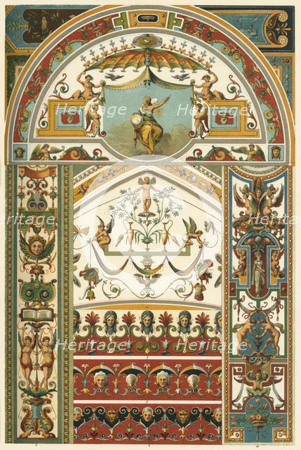 Italian Renaissance ceiling and wall painting, (1898). Creator: Unknown.