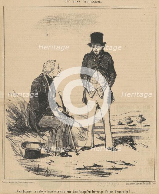 C'est bizarre ... été, 19th century. Creator: Honore Daumier.