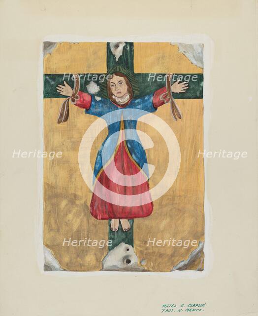 Painting of St. Liberata, c. 1939. Creator: Majel G. Claflin.