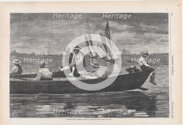 Gloucester Harbor (Harper's Weekly, Vol. XVII), September 27, 1873. Creator: Unknown.