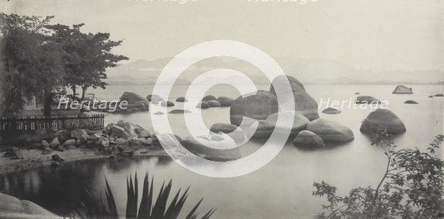 Bay Todos os Santos, Paqueta, Brazil, 1880s. Creator: Marc Ferrez (Brazilian, 1843-1923), attributed to.