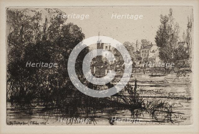 Twickenham Church, 1865. Creator: Francis Seymour Haden (British, 1818-1910).