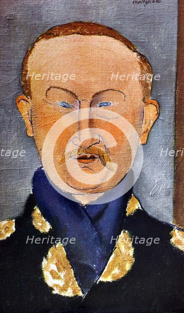 Portrait of the painter Léon Bakst (1866-1924), 1917. Artist: Modigliani, Amedeo (1884-1920)