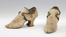 Shoes, probably British, 1700-1720. Creator: Unknown.
