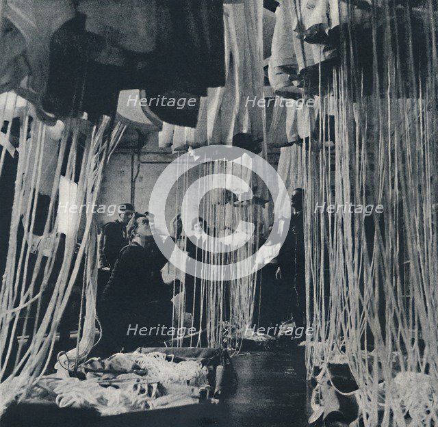'Loom of life (testing parachutes for the Fleet Air Arm', 1941. Artist: Cecil Beaton.