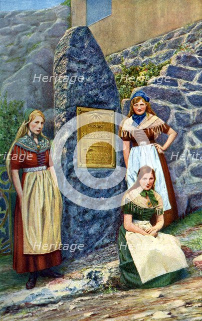 Girls of Strimi Island, Denmark, c1922. Artist: Danish Legation