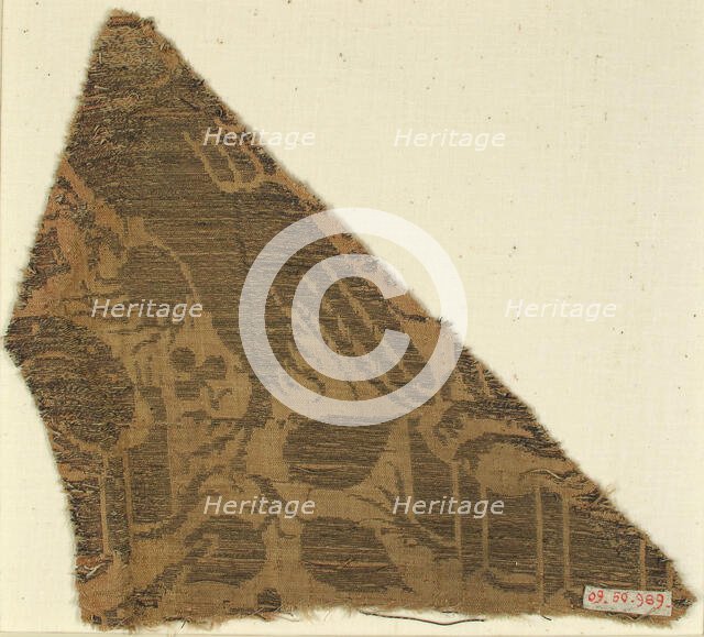 Textile with Eagle Attacking Dog, Italian, 15th century. Creator: Unknown.